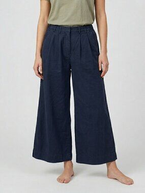 YFB Young Fabulous Broke Pants Womens Medium Blue Wide Leg Baggy Flowy Pockets